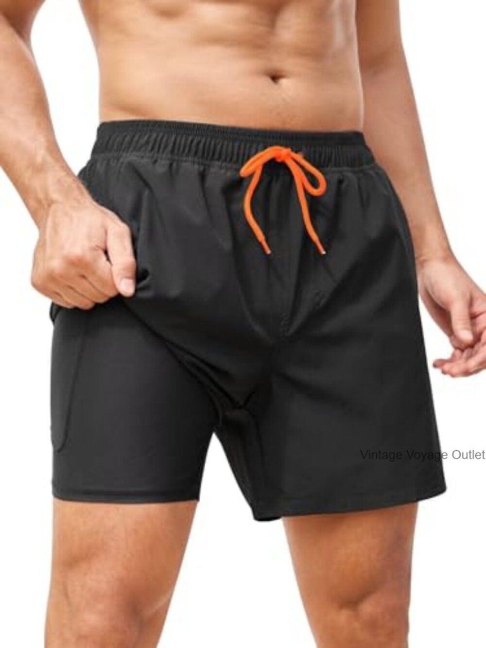 Men's Quick Dry 6 Inch Swim Trunks with Compression Liner
